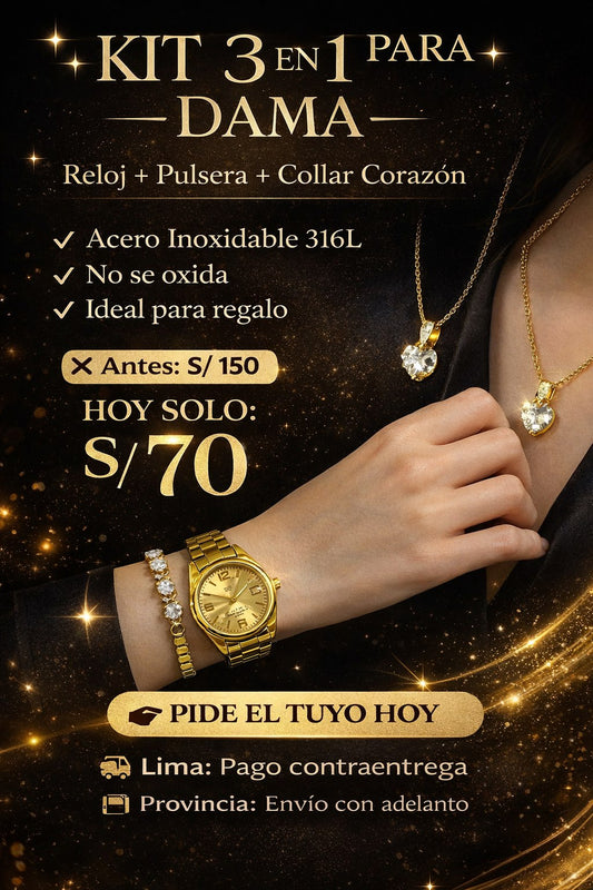 KIT CORA 3 EN 1 PARA MUJER