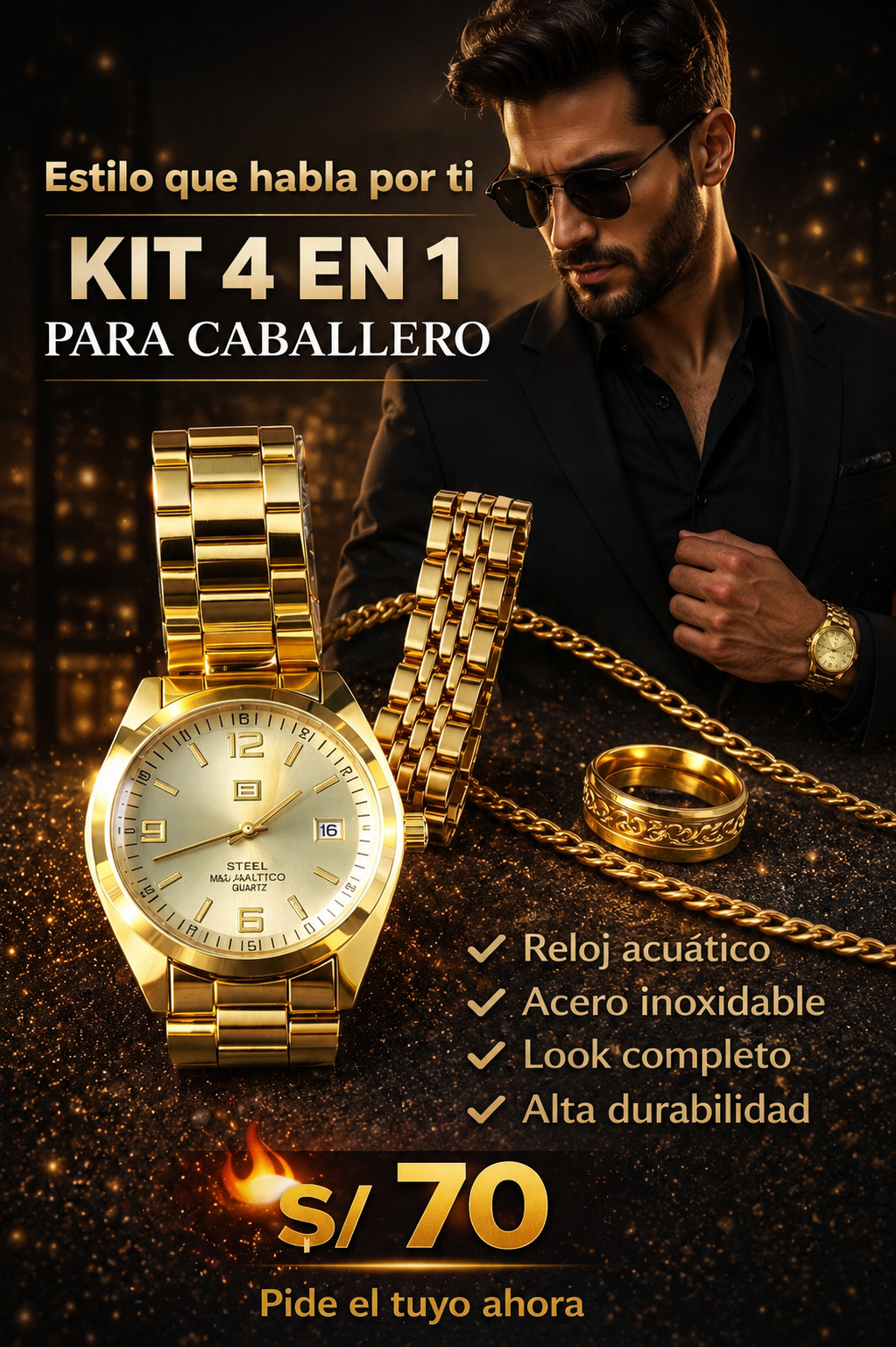 KIT 4 EN 1 DIAR DORADO