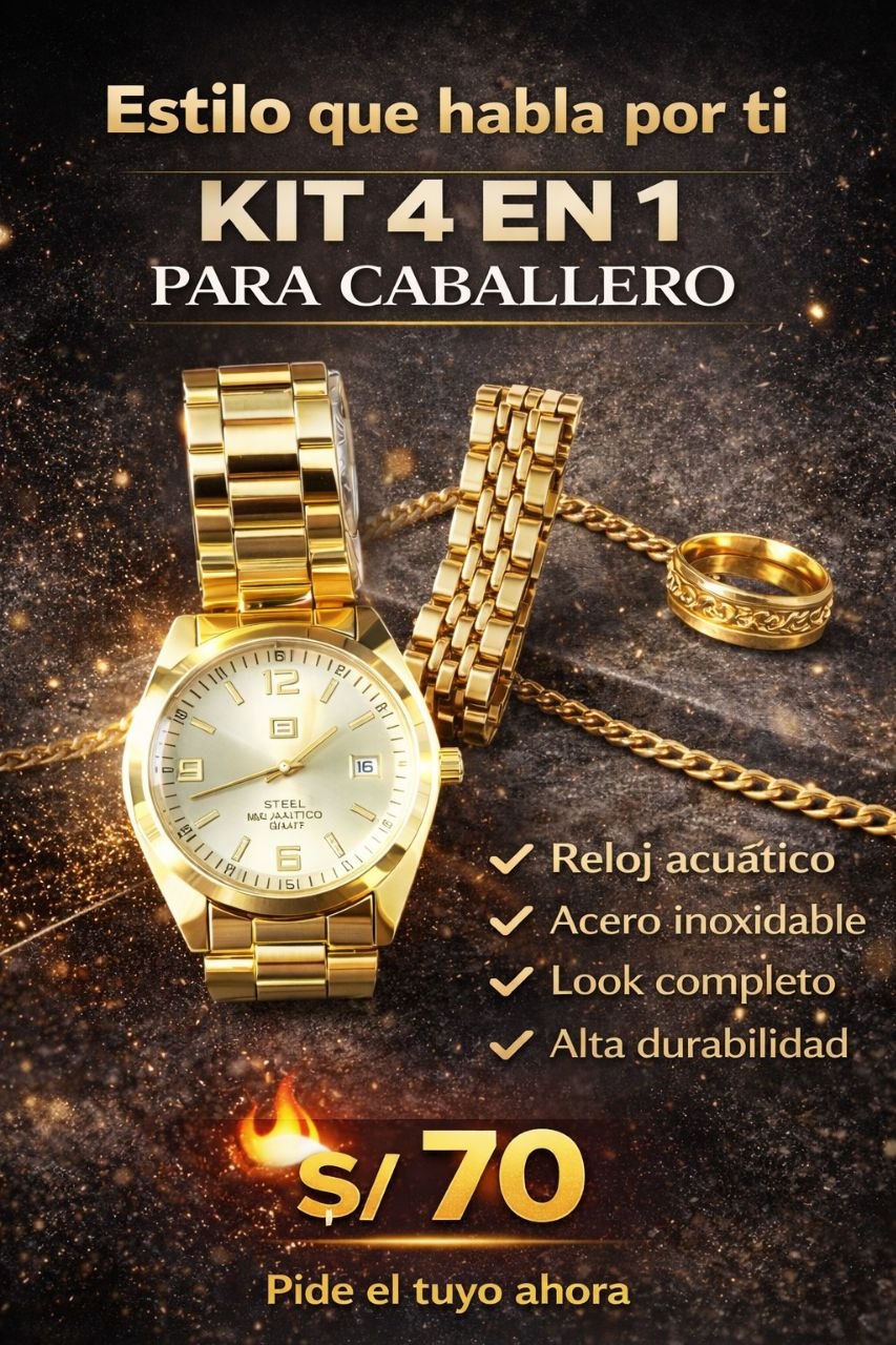 KIT 4 EN 1 DIAR DORADO