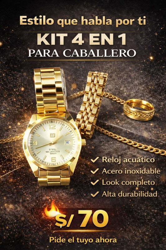 KIT 4 EN 1 DIAR DORADO